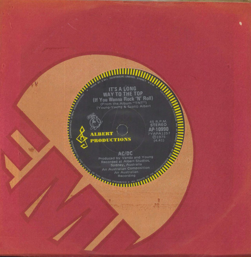 AC/DC It's A Long Way To The Top (If You Wanna Rock 'N' Roll) UK 7" vinyl single (7 inch record / 45) ACD07IT655277