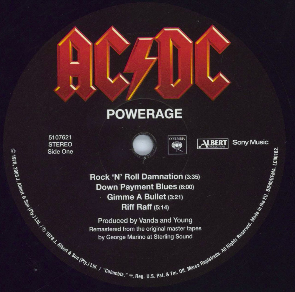 AC/DC Powerage - 180 Gram Vinyl UK Vinyl LP — RareVinyl.com