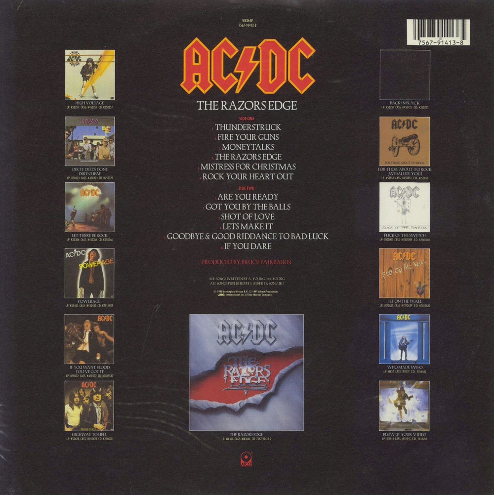 AC/DC The Razor's Edge UK picture disc LP (vinyl picture disc album) 075679141385
