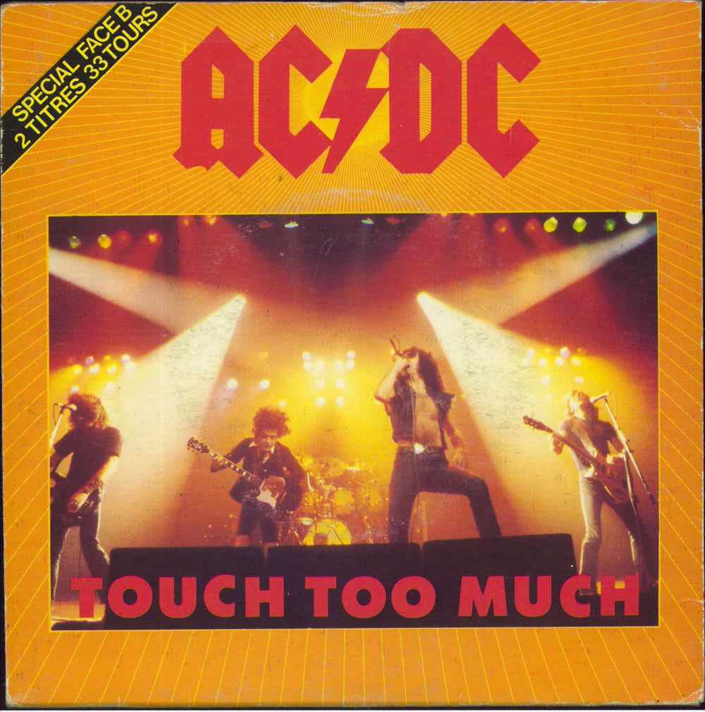 AC/DC Touch Too Much French 7" vinyl single (7 inch record / 45) 11435