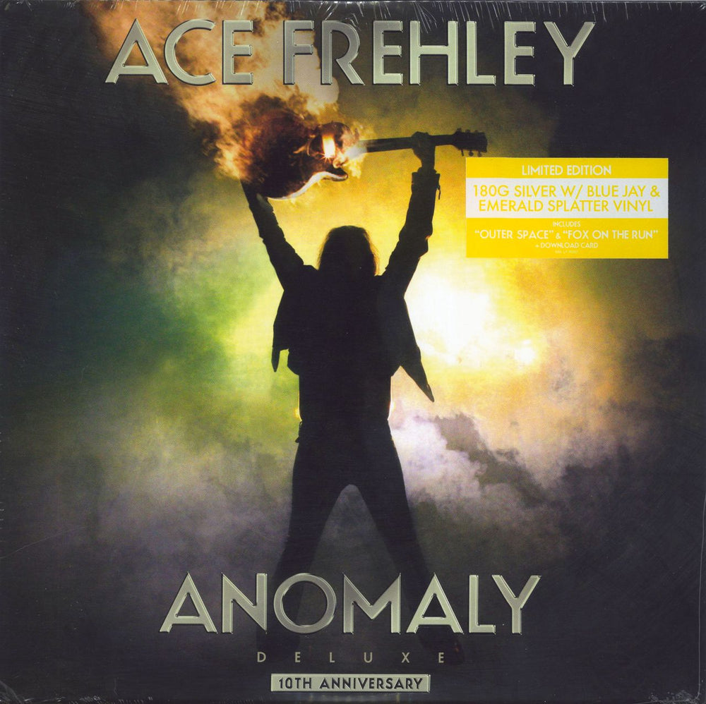 Ace Frehley Anomaly - Deluxe - 180gm Silver with Blue/Emerald Splatter Vinyl UK 2-LP vinyl record set (Double LP Album) MNK-LP-46917