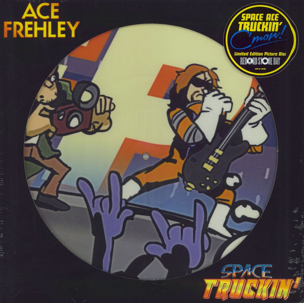 Ace Frehley Space Truckin' - Sealed US 12" vinyl picture disc (12 inch picture record) EOM-LP-46398