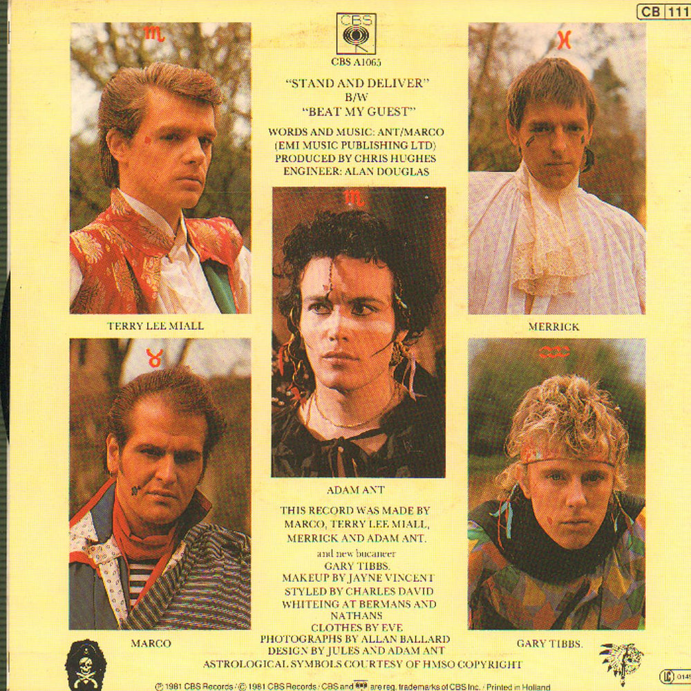 Adam & The Ants Stand & Deliver Dutch 7" vinyl single (7 inch record / 45) ANT07ST631314