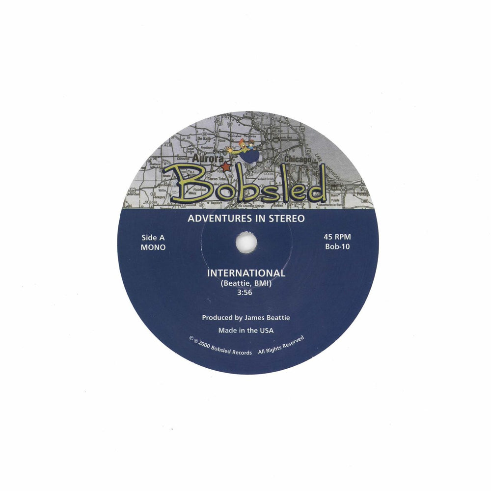 Adventures In Stereo International - White Vinyl US 7" vinyl single (7 inch record / 45) I.S07IN749059