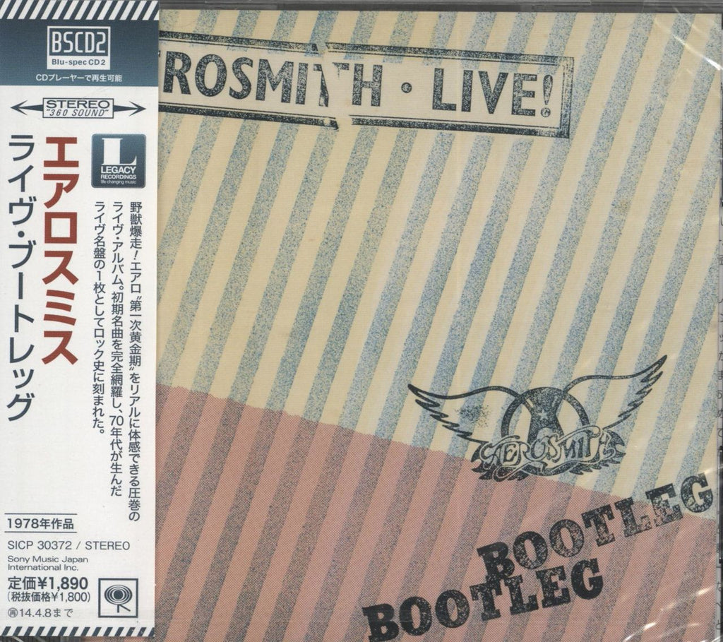 Aerosmith Live! Bootleg - Blu-Spec - Sealed Japanese Blu-Spec CDS