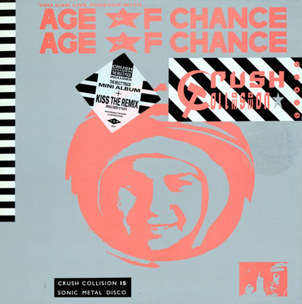 Age Of Chance Crush Collision - Hype Stickered UK 12" vinyl single (12 inch record / Maxi-single) AGE9