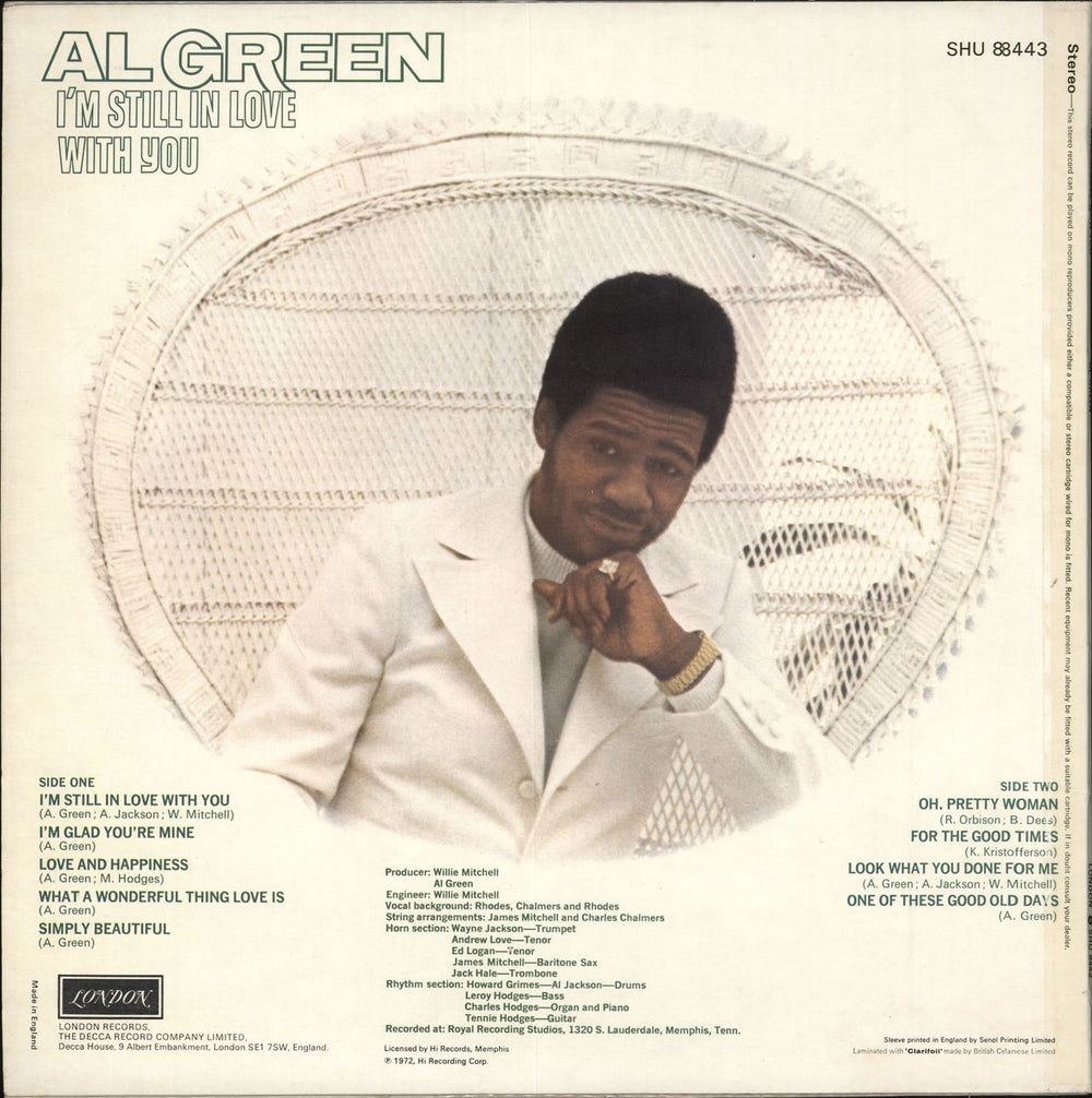 Al Green I'm Still In Love With You - EX UK vinyl LP album (LP record)