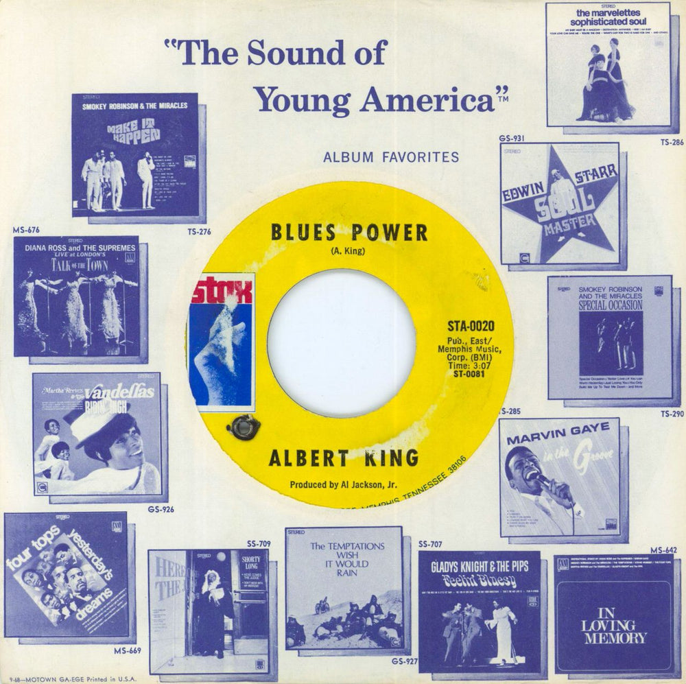 Albert King Blues Power US 7" vinyl single (7 inch record / 45) STA0020