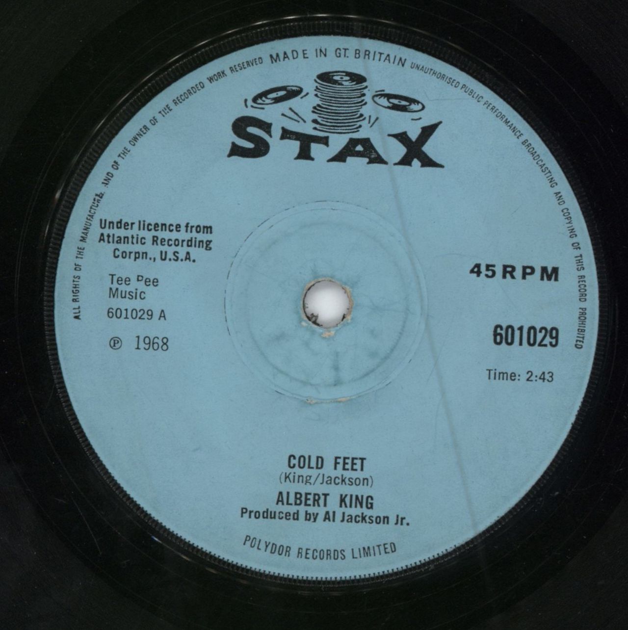 Albert King Cold Feet UK 7" vinyl single (7 inch record / 45) 601029
