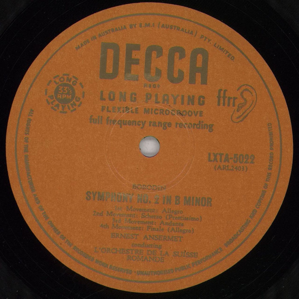 Alexander Borodin Symphony No. 2 in B Minor / Symphony No. 3 in A Minor / Prince Igor Overture UK vinyl LP album (LP record) B13LPSY757228