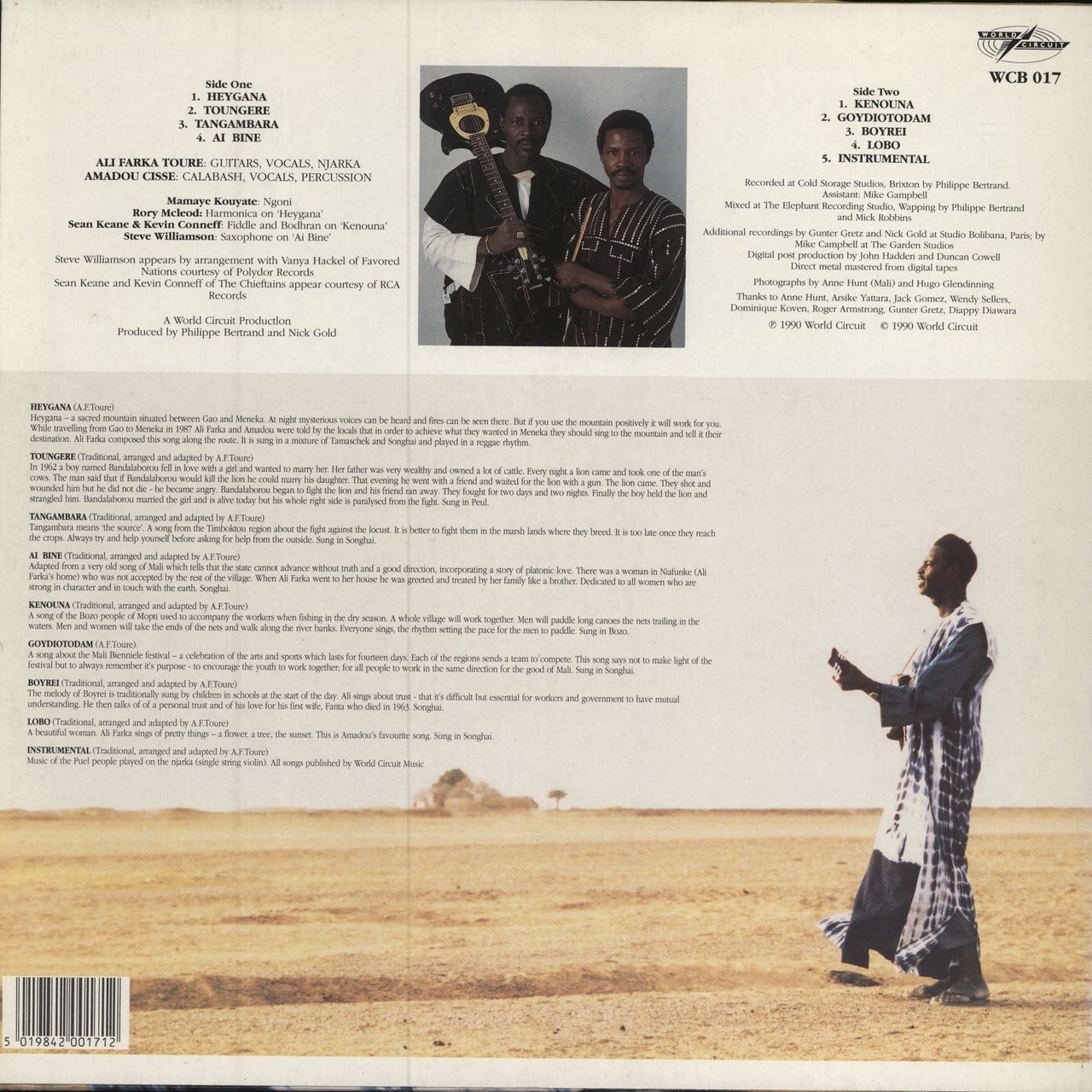 Ali Farka Toure The River UK vinyl LP album (LP record) 5019842001712