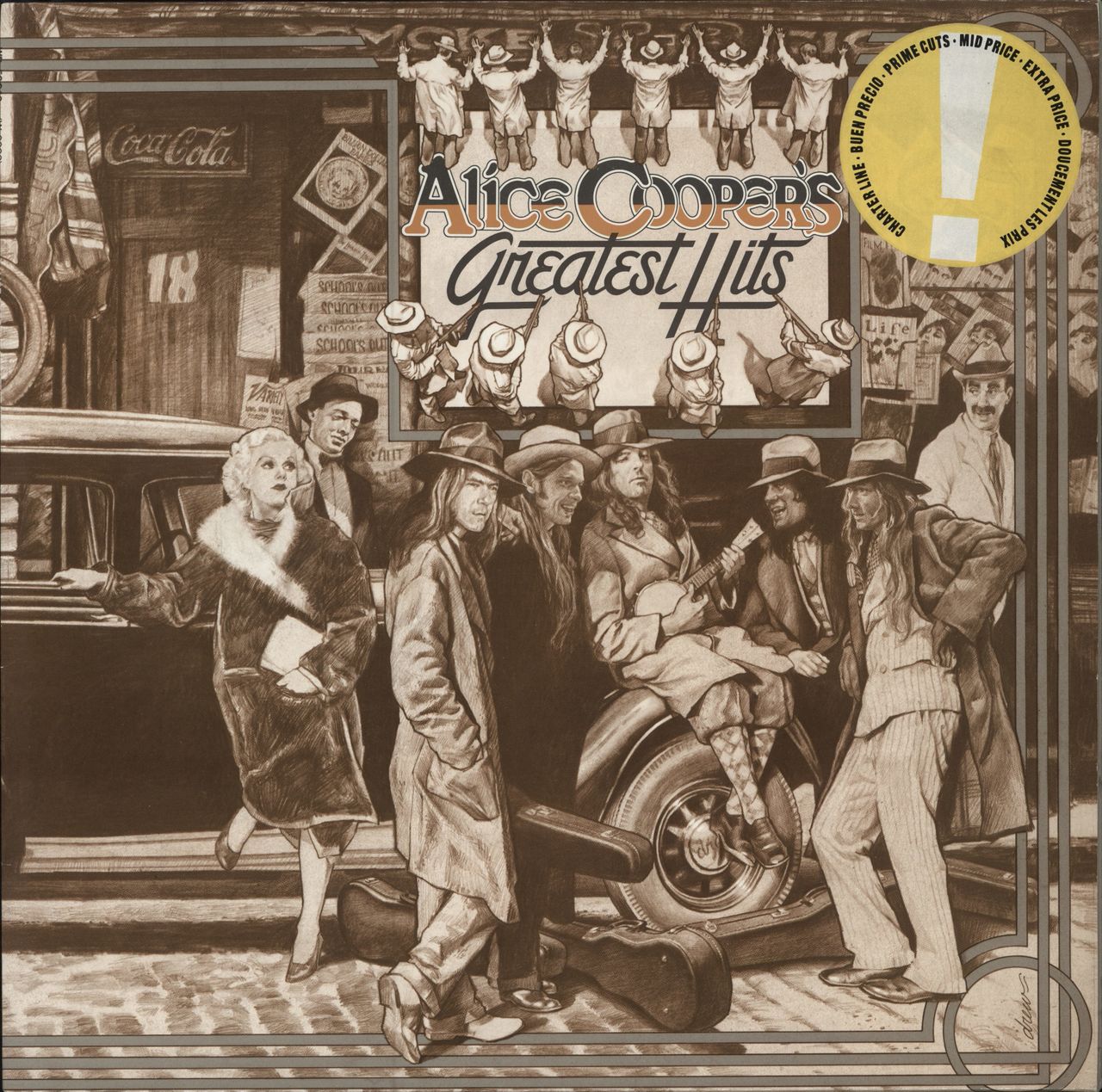 Alice Cooper Greatest Hits -Mid Price sticker German vinyl LP album (LP record) K56043