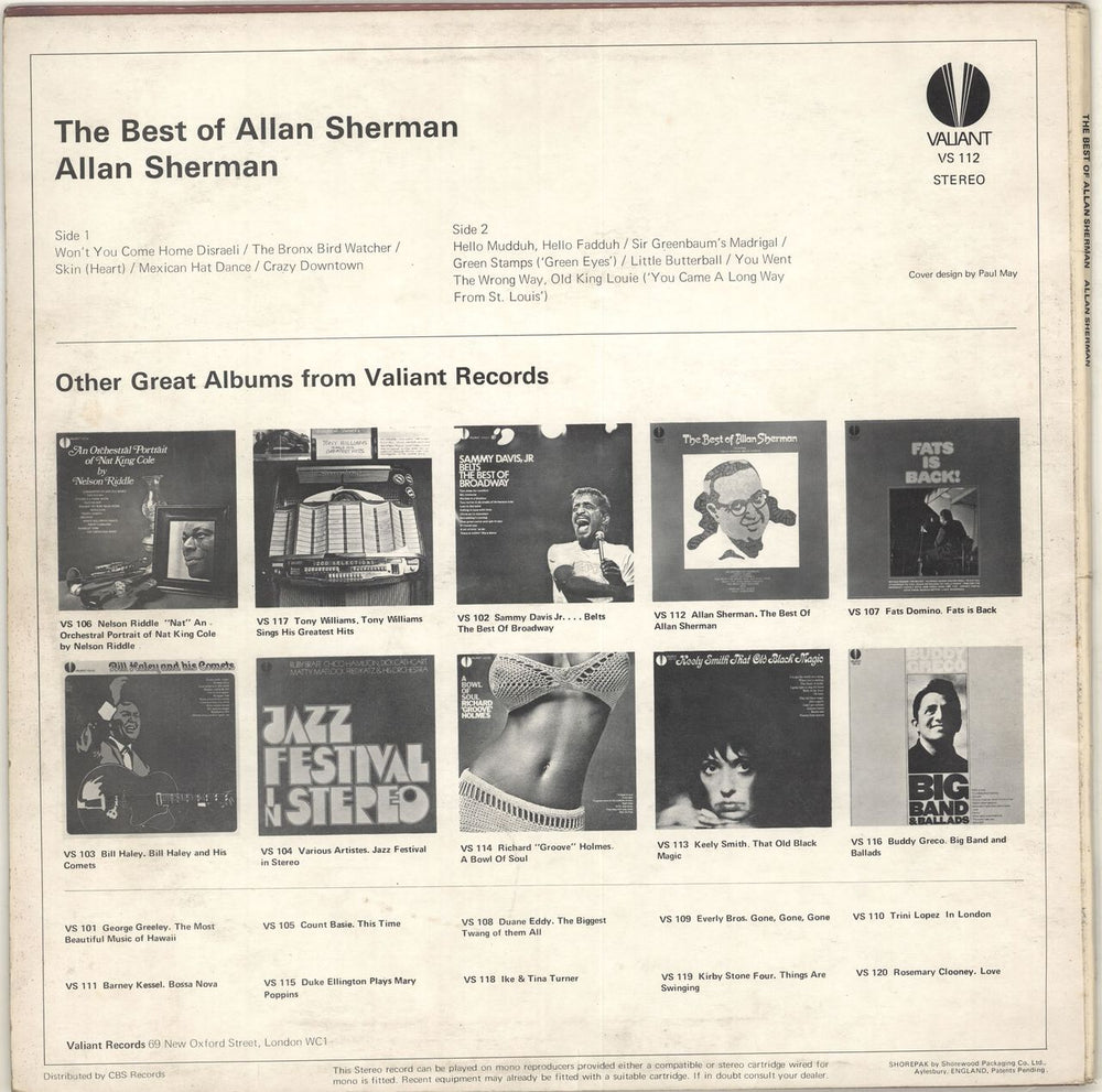 Allan Sherman The Best Of Allan Sherman UK vinyl LP album (LP record)