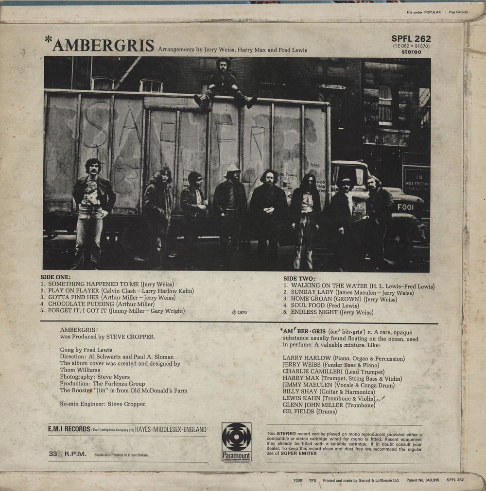 Ambergris Ambergris UK vinyl LP album (LP record)