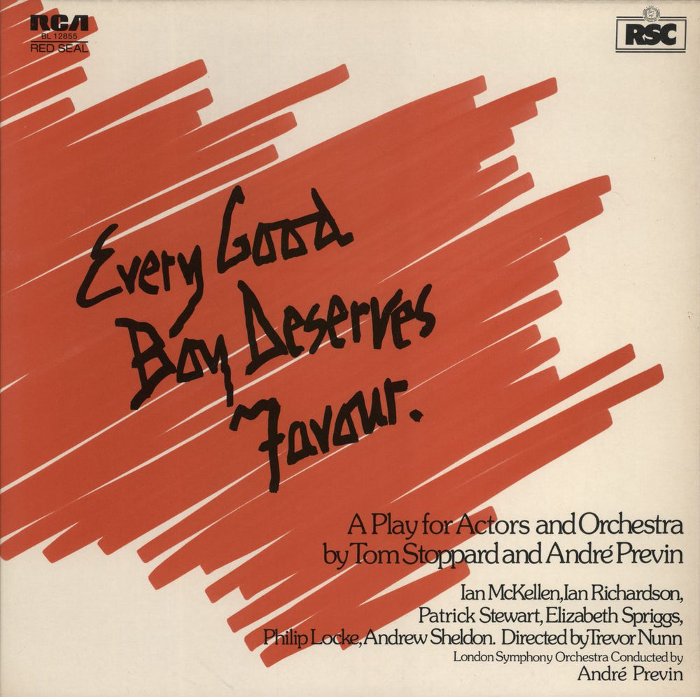 André Previn Every Good Boy Deserves Favour "A Play For Actors And Orchestra" UK vinyl LP album (LP record) BL12855