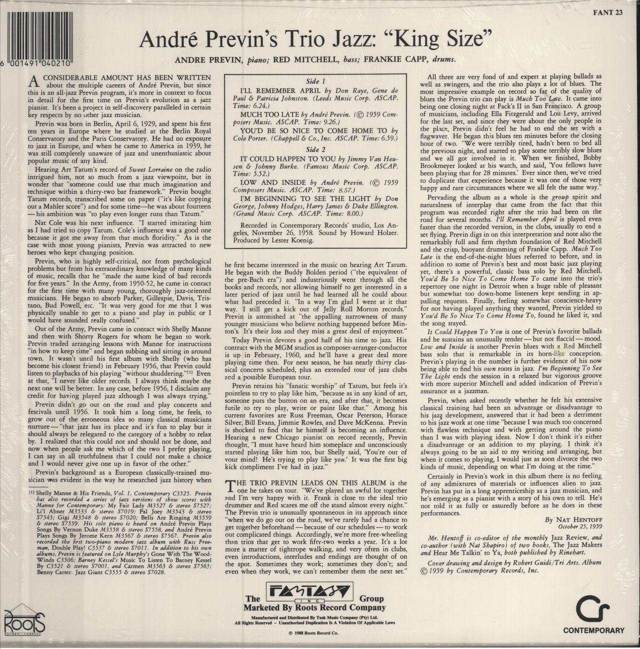 André Previn King Size! - Sealed South African vinyl LP album (LP record)