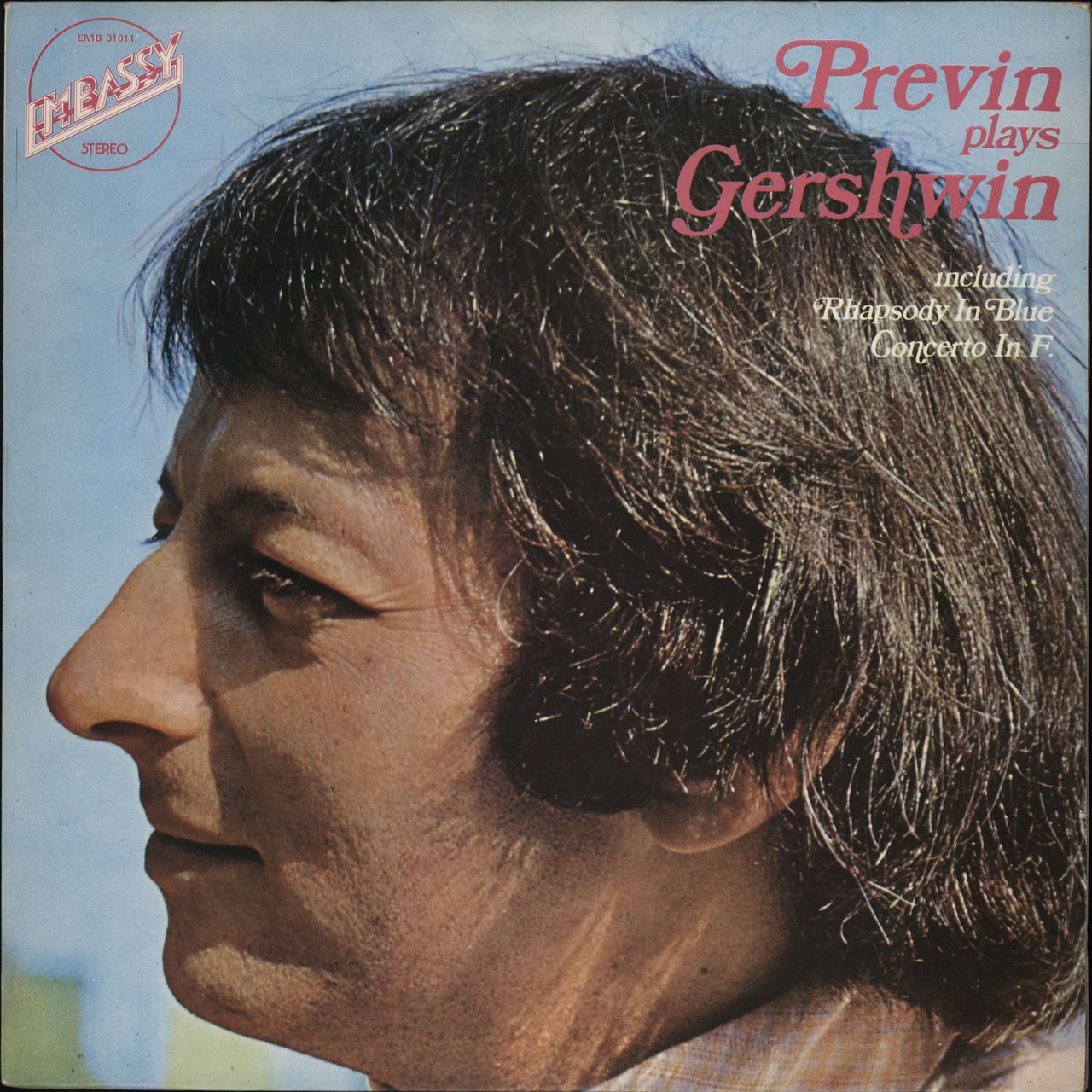 André Previn Previn Plays Gershwin UK vinyl LP album (LP record) EMB31011