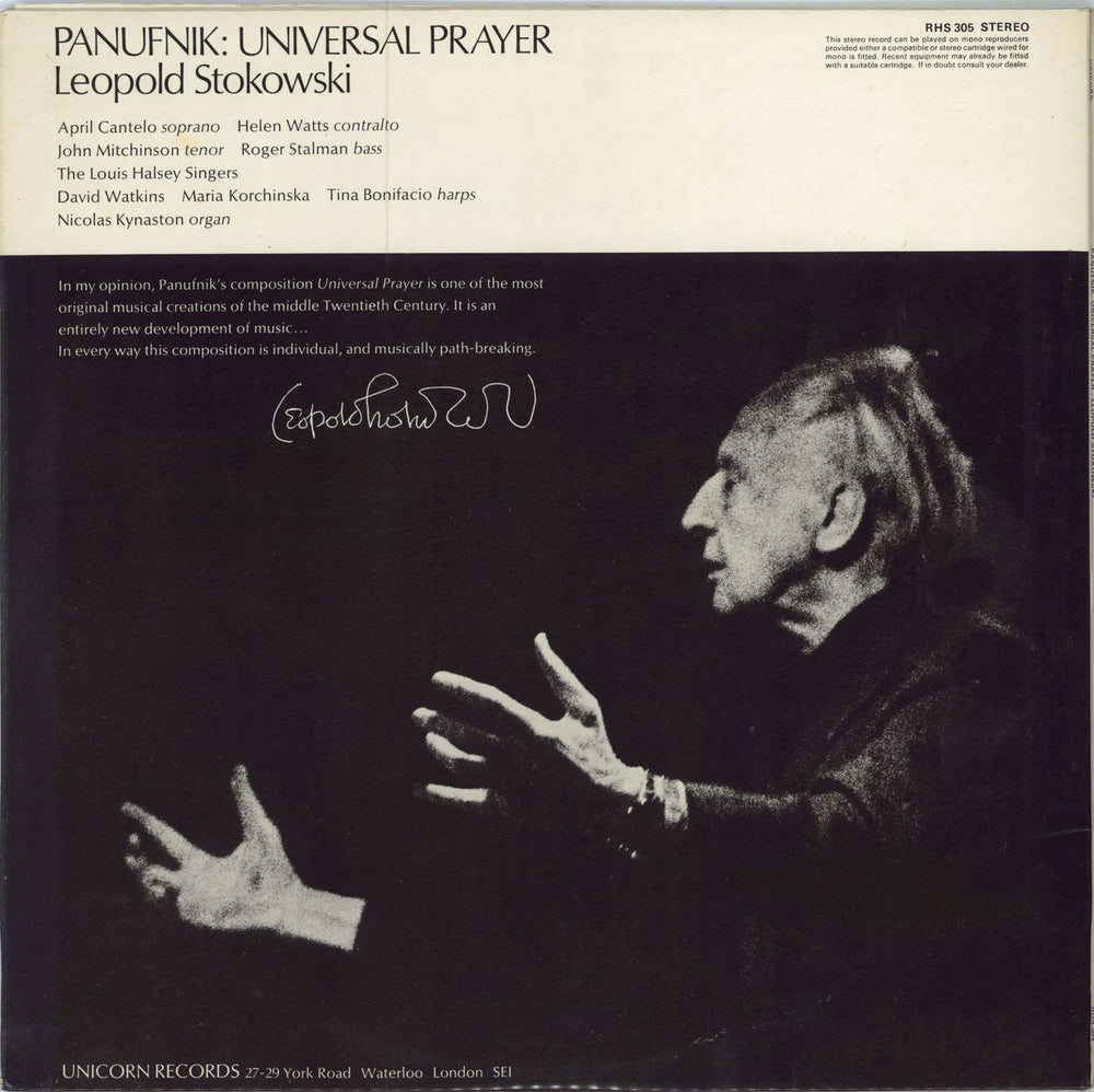 Andrzej Panufnik Universal Prayer UK vinyl LP album (LP record)