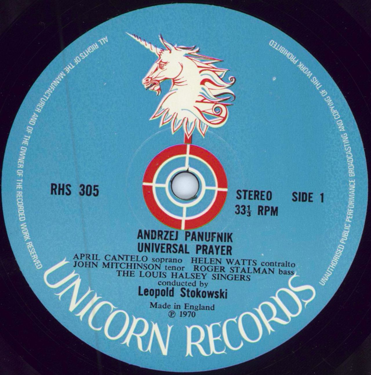 Andrzej Panufnik Universal Prayer UK vinyl LP album (LP record) A3DLPUN786384