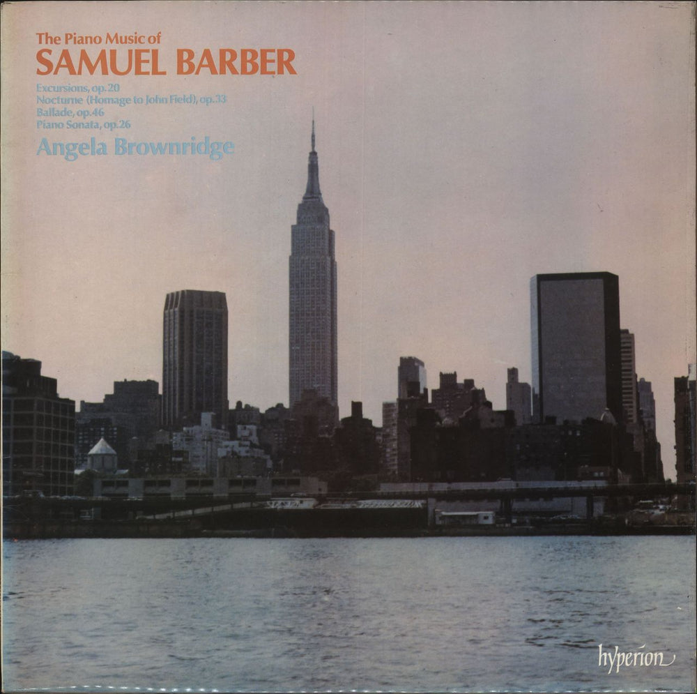 Angela Brownridge The Piano Music Of Samuel Barber UK vinyl LP album (LP record) A66016