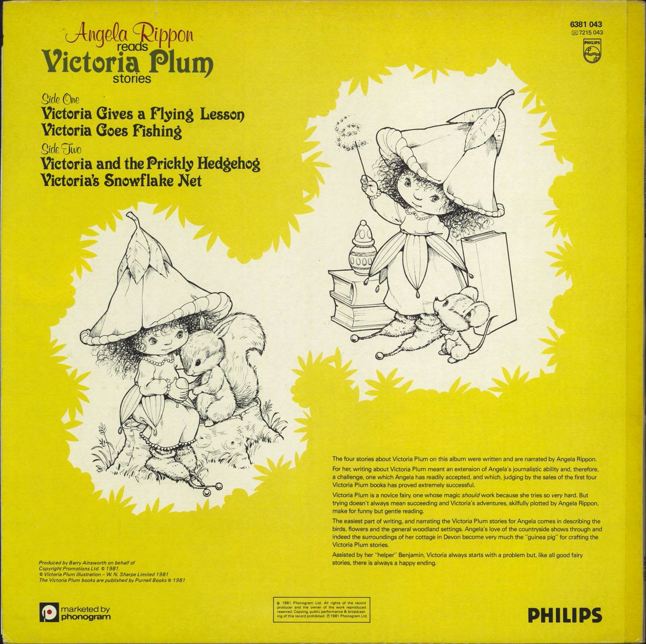 Angela Rippon Angela Rippon Reads Victoria Plum Stories UK vinyl LP album (LP record)