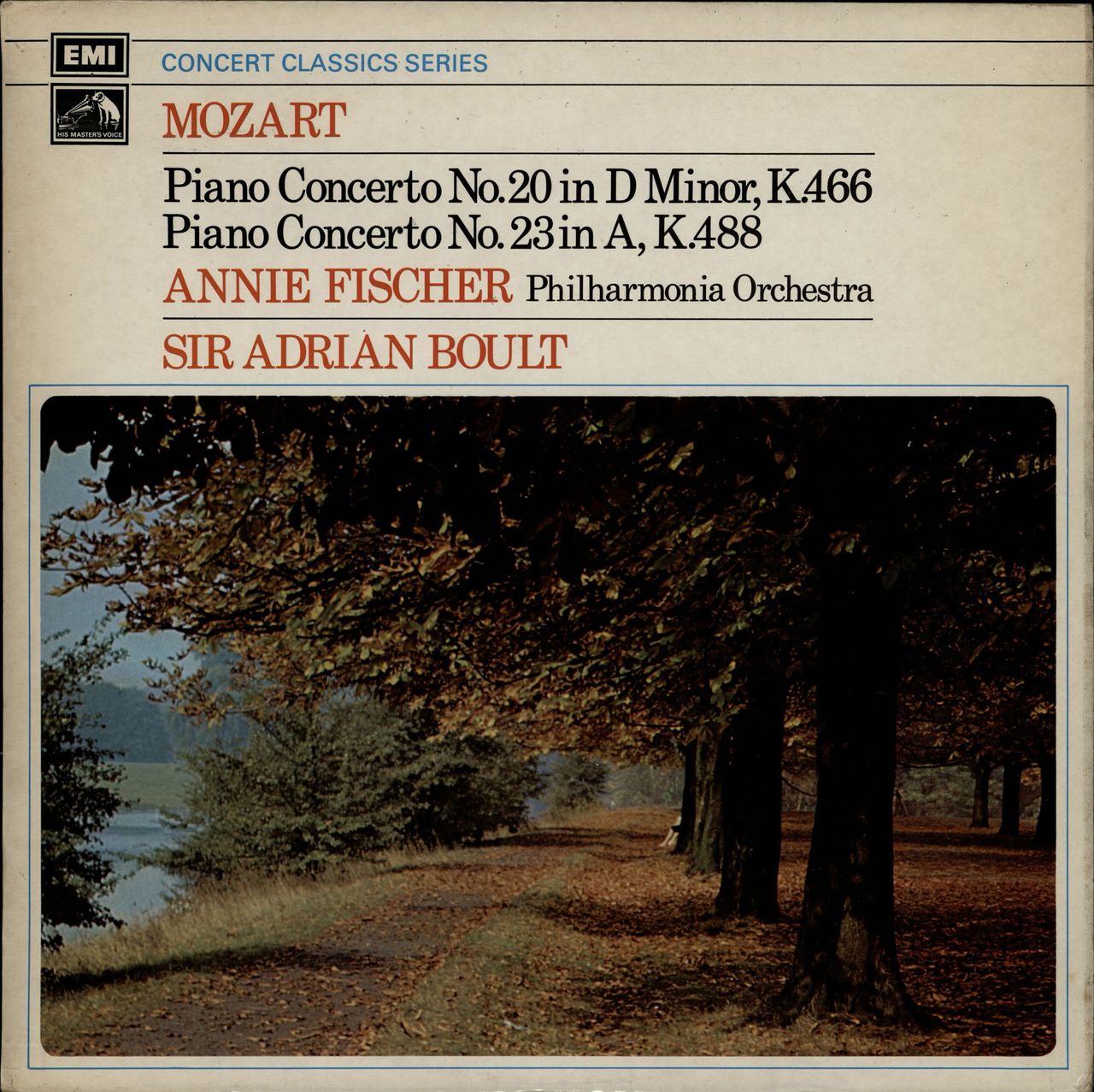 Annie Fischer Mozart: Piano Concerto No. 20 in D Minor, K.466 & Piano Concerto No. 23 in A, K.488 UK vinyl LP album (LP record) SXLP30148