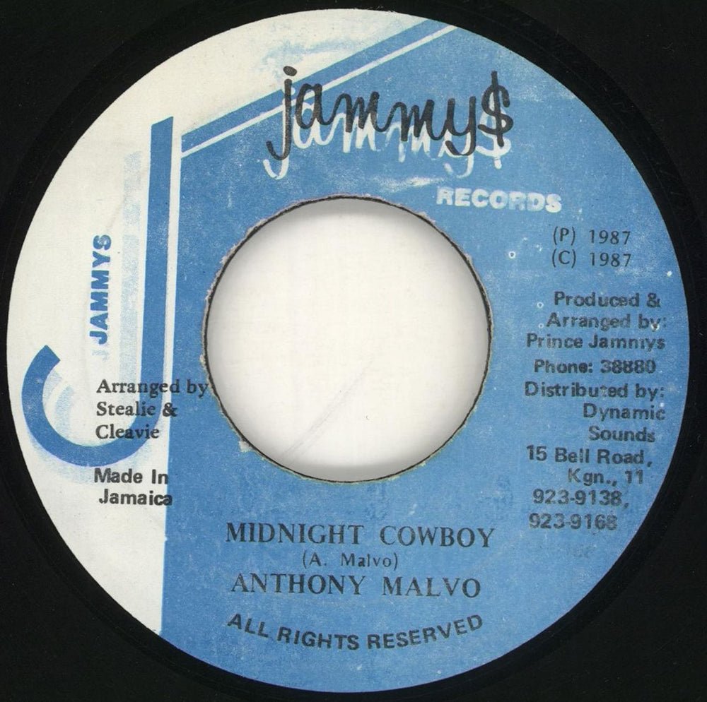 Anthony Malvo Midnight Cowboy Jamaican 7" vinyl single (7 inch record / 45)