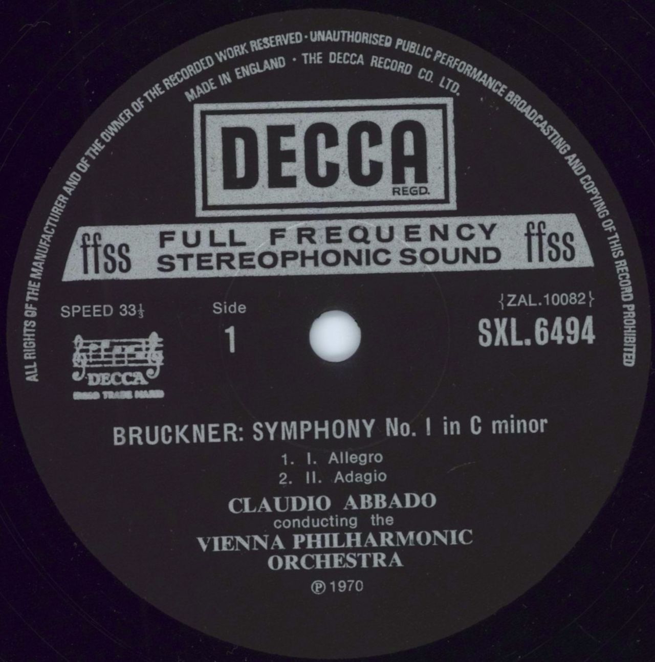 Anton Bruckner Symphony No.1 In C Minor UK vinyl LP album (LP record) B1PLPSY786451
