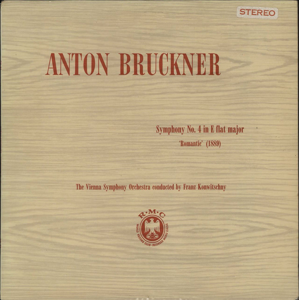 Anton Bruckner Symphony No. 4 in E Flat Major, 'Romantic' UK vinyl LP album (LP record) SCM52