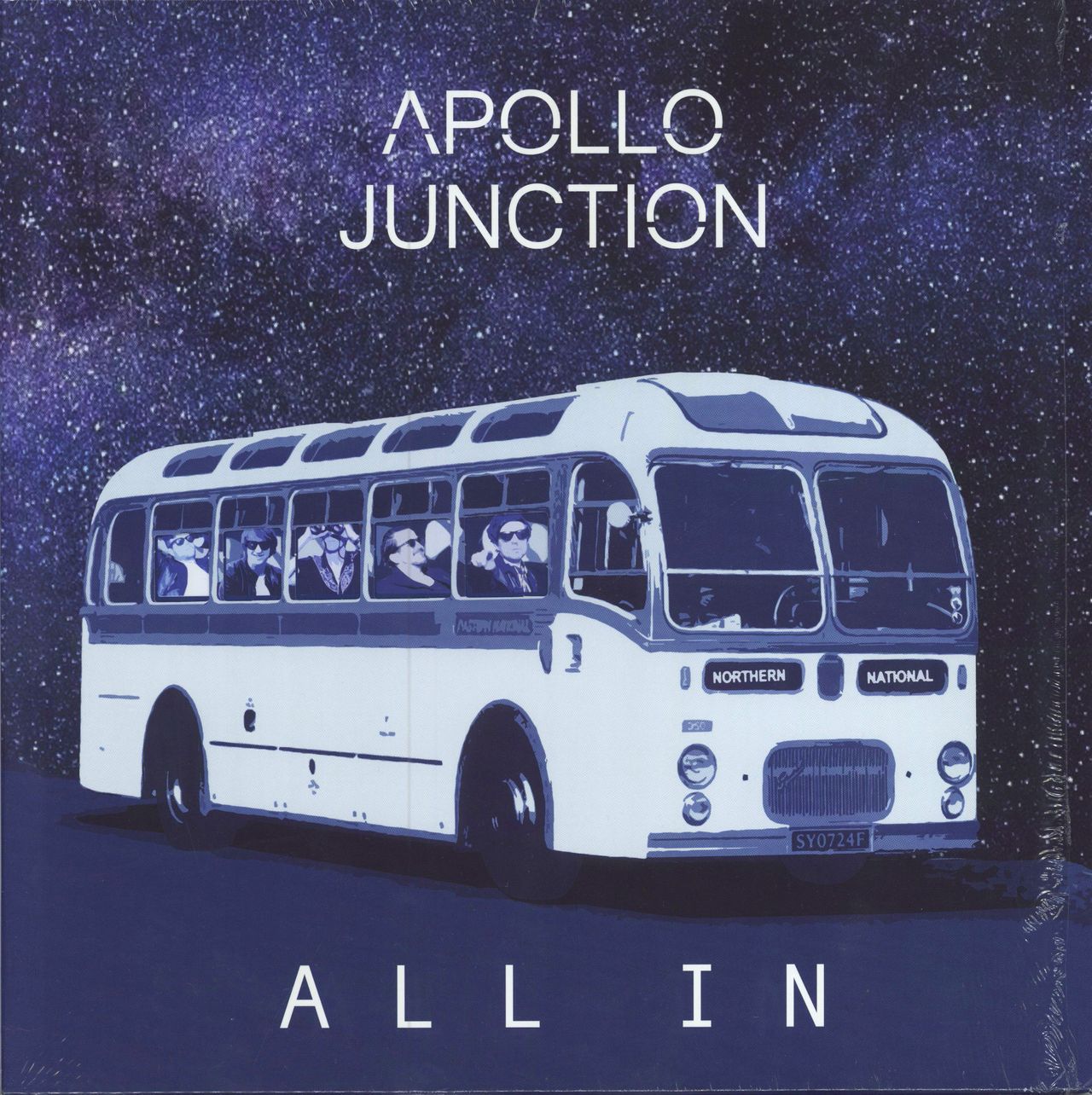 Apollo Junction All In - Blue & White Quad vinyl + Isle Of White Print UK vinyl LP album (LP record) SLR004