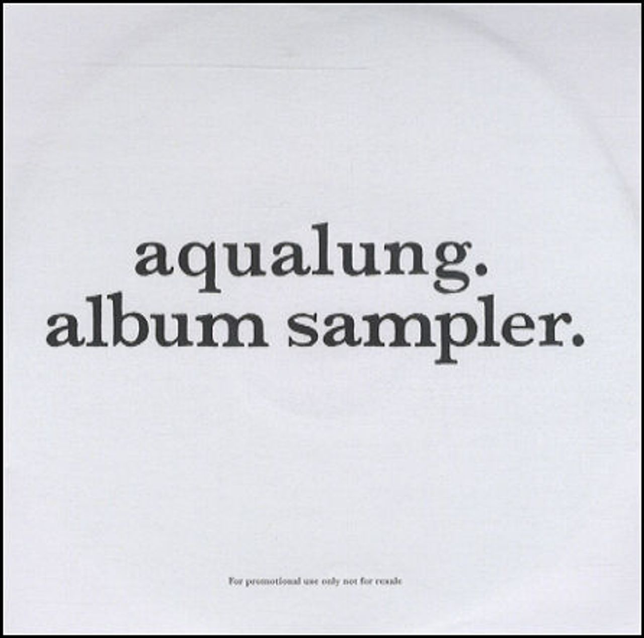 Aqualung Album Sampler UK Promo CD-R acetate — RareVinyl.com