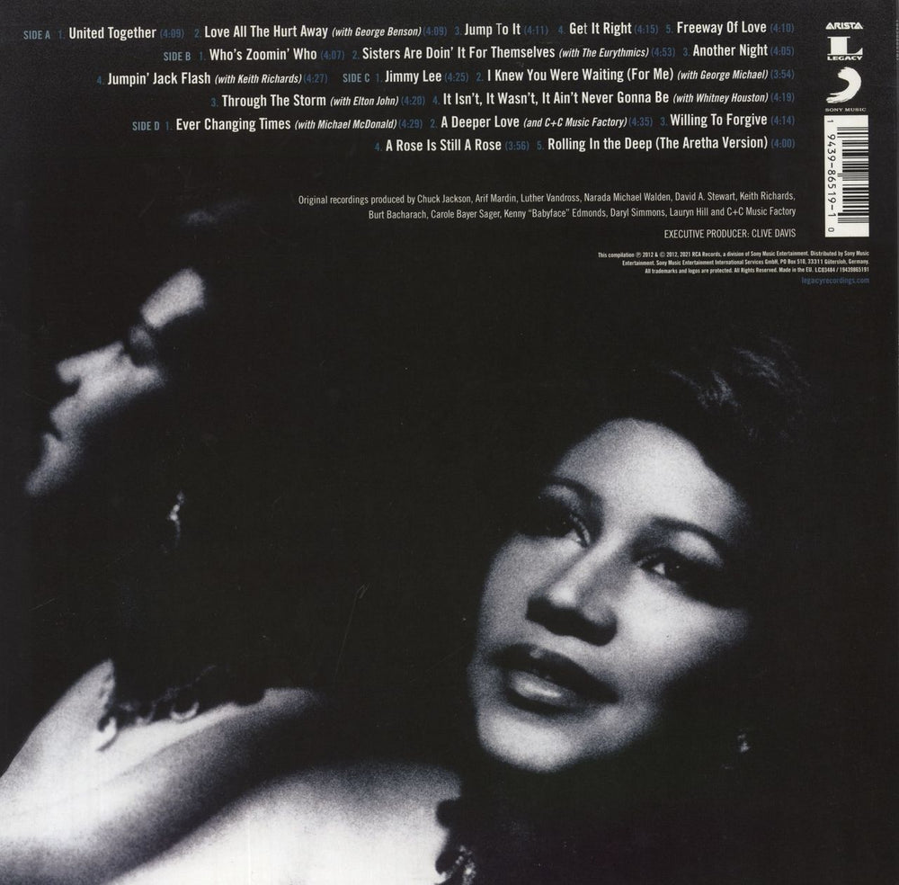 Aretha Franklin Knew You Were Waiting - The Best Of Aretha Franklin 1980 - 2014 UK vinyl LP album (LP record) 194398651910