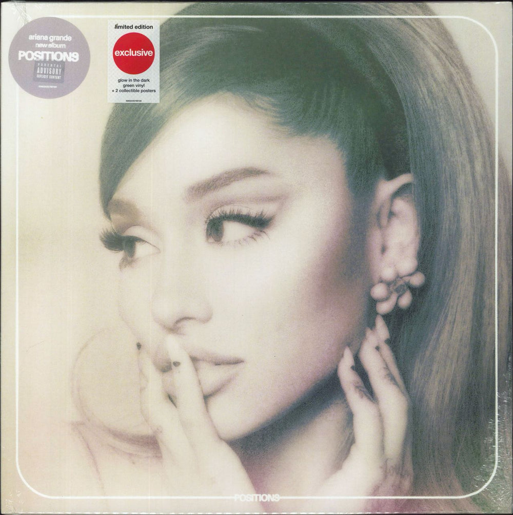 Ariana Grande Positions - Glow In The Dark Vinyl - Sealed UK vinyl LP album (LP record) 00602435450902
