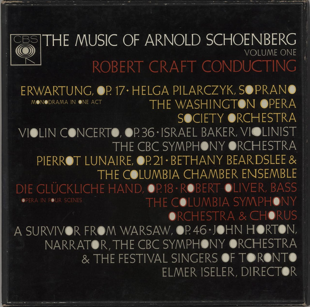 Arnold Schoenberg The Music Of Arnold Schoenberg Volume One UK Vinyl Box Set SBRG72119-20