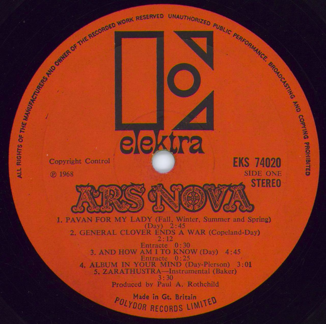Ars Nova Ars Nova - Stereo UK vinyl LP album (LP record) OVALPAR778271