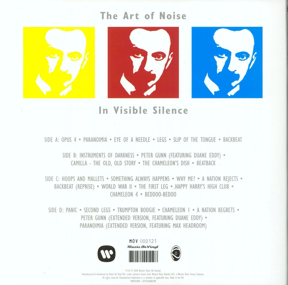 Art Of Noise In Visible Silence - 180gm Blue Vinyl UK 2-LP vinyl record set (Double LP Album) 8719262005198