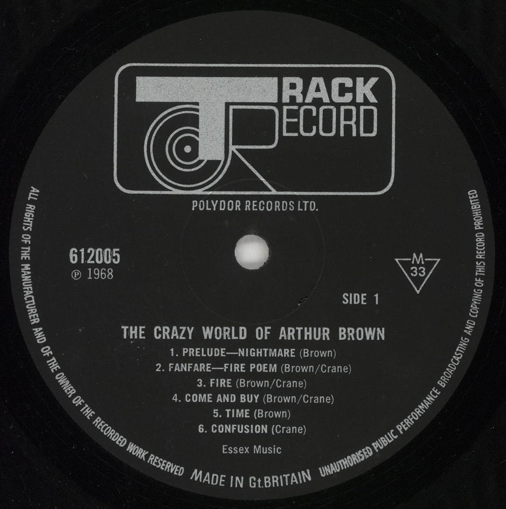 Arthur Brown The Crazy World Of Arthur Brown - EX UK vinyl LP album (LP record) A-BLPTH694931