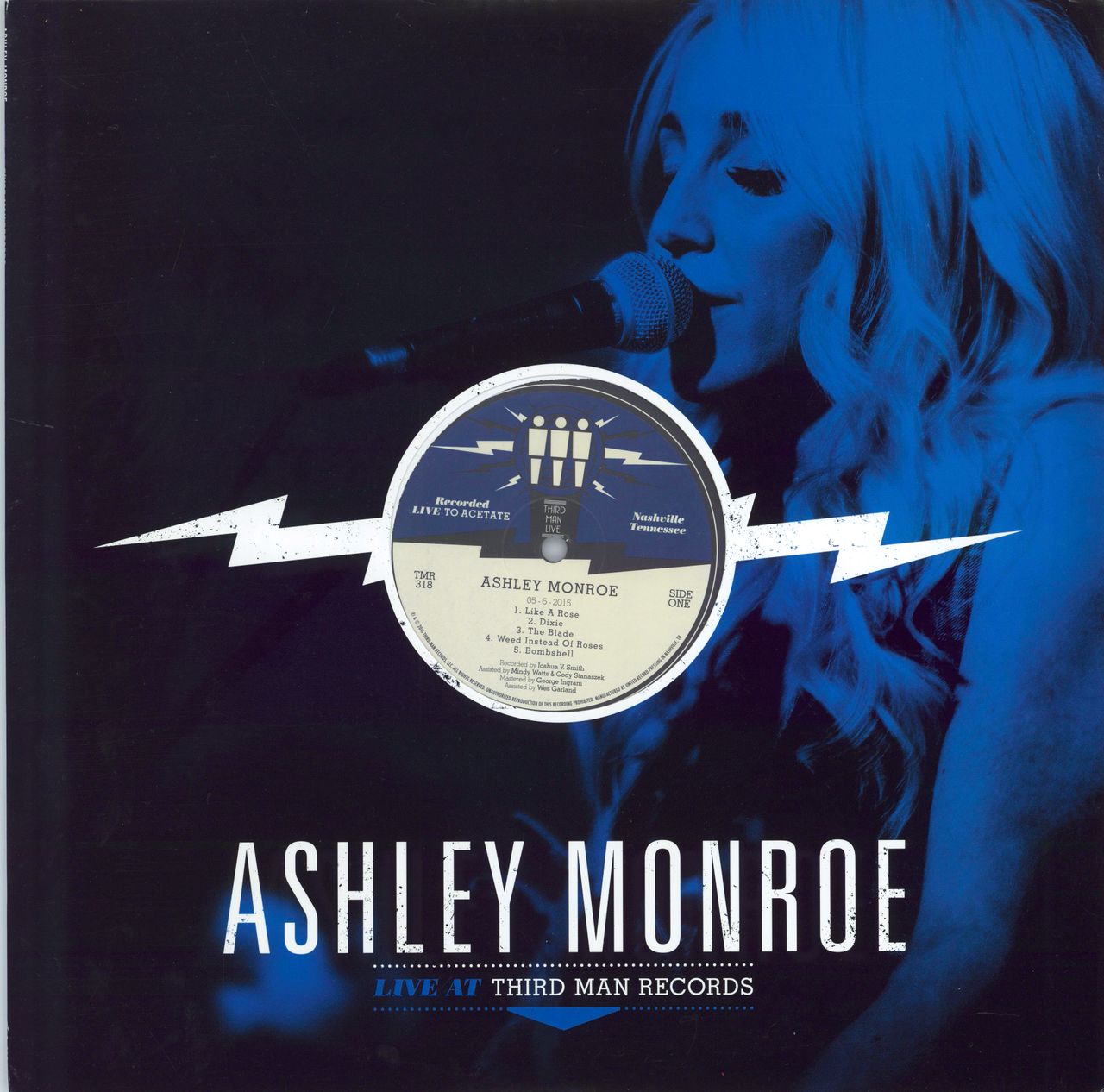 Ashley Monroe Live at Third Man Records - Blue & Black Vinyl US vinyl LP album (LP record) TMR-318