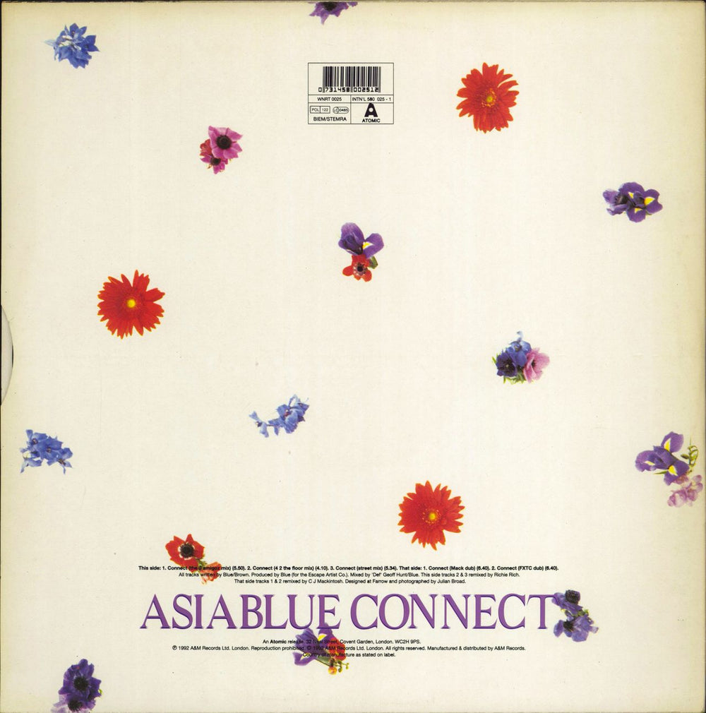 Asia Blue Connect UK 12" vinyl single (12 inch record / Maxi-single) 731458002512