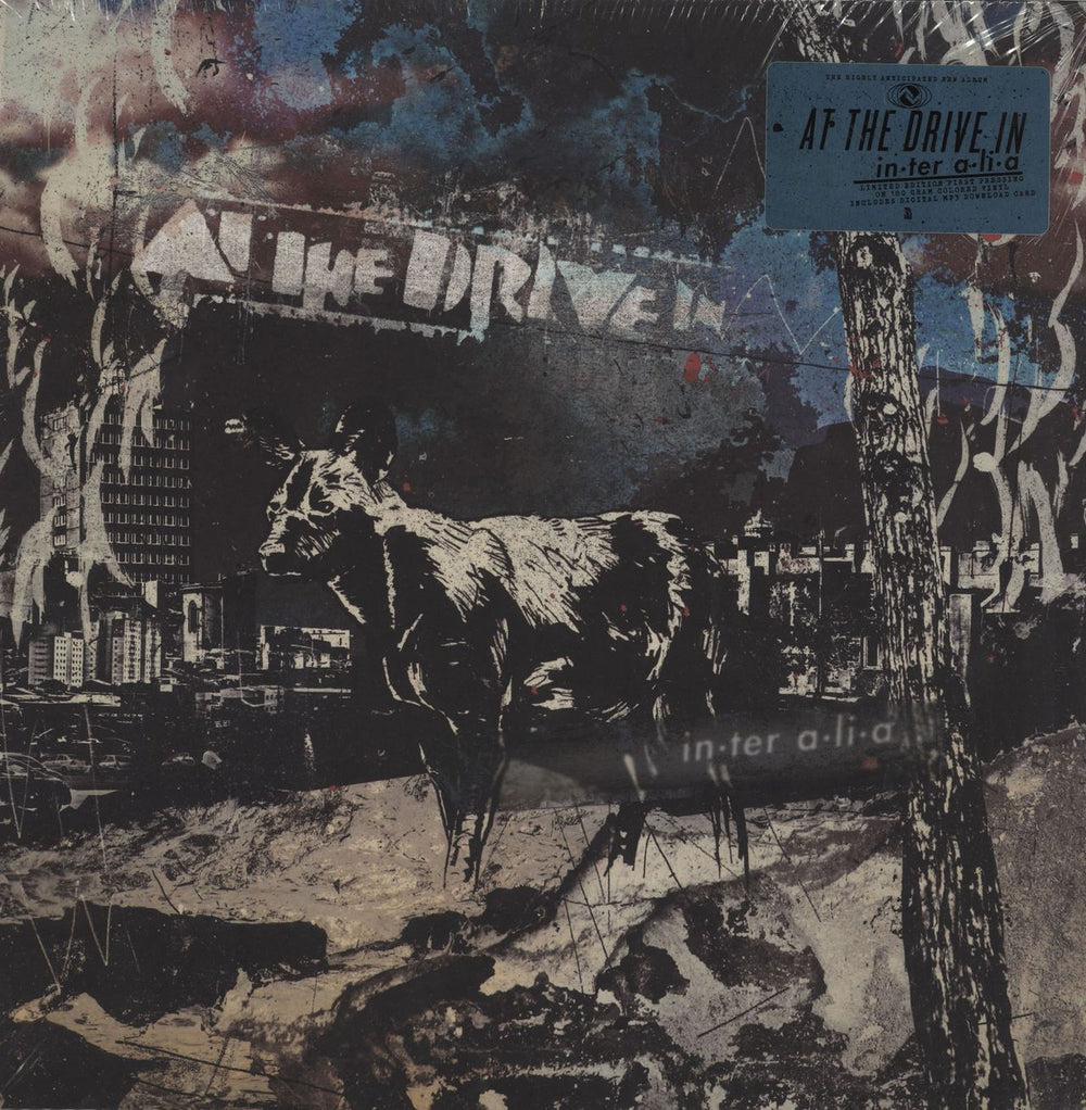 At The Drive-In In•ter a•li•a -  Grimace Purple and Deep Purple Splatter Split US vinyl LP album (LP record) RISE369-1