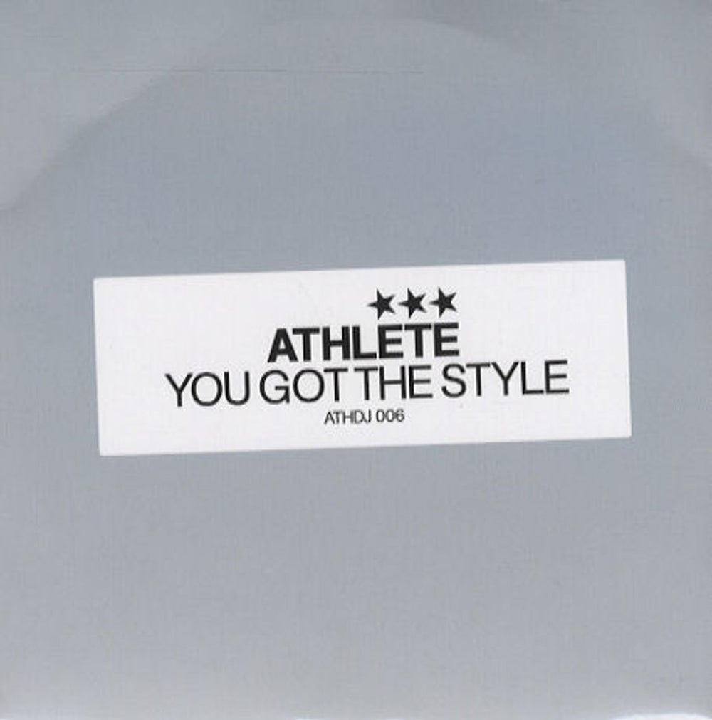 Athlete You Got The Style UK Promo CD-R acetate CD-R ACETATE