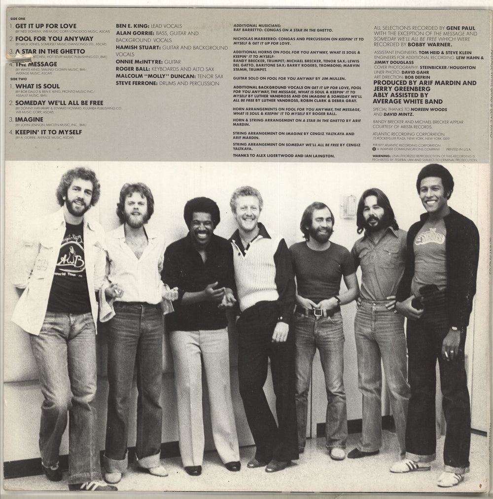 Average White Band Benny And Us US vinyl LP album (LP record)