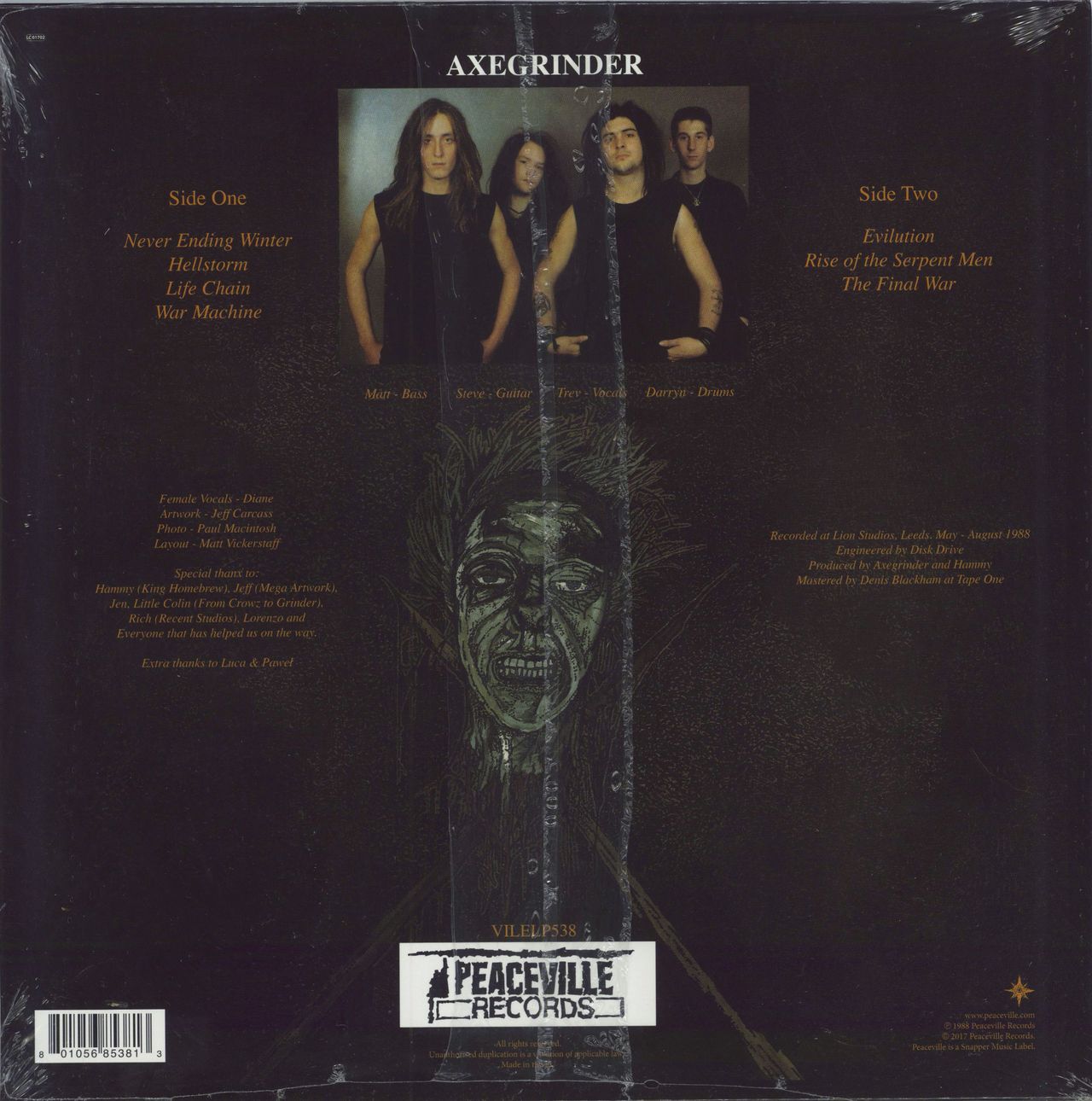 Axegrinder The Rise Of The Serpent Men - Sealed UK vinyl LP album (LP record) 801056853813
