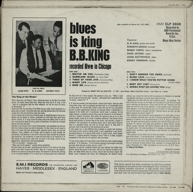 B B King Blues Is King UK vinyl LP album (LP record) BBKLPBL577141