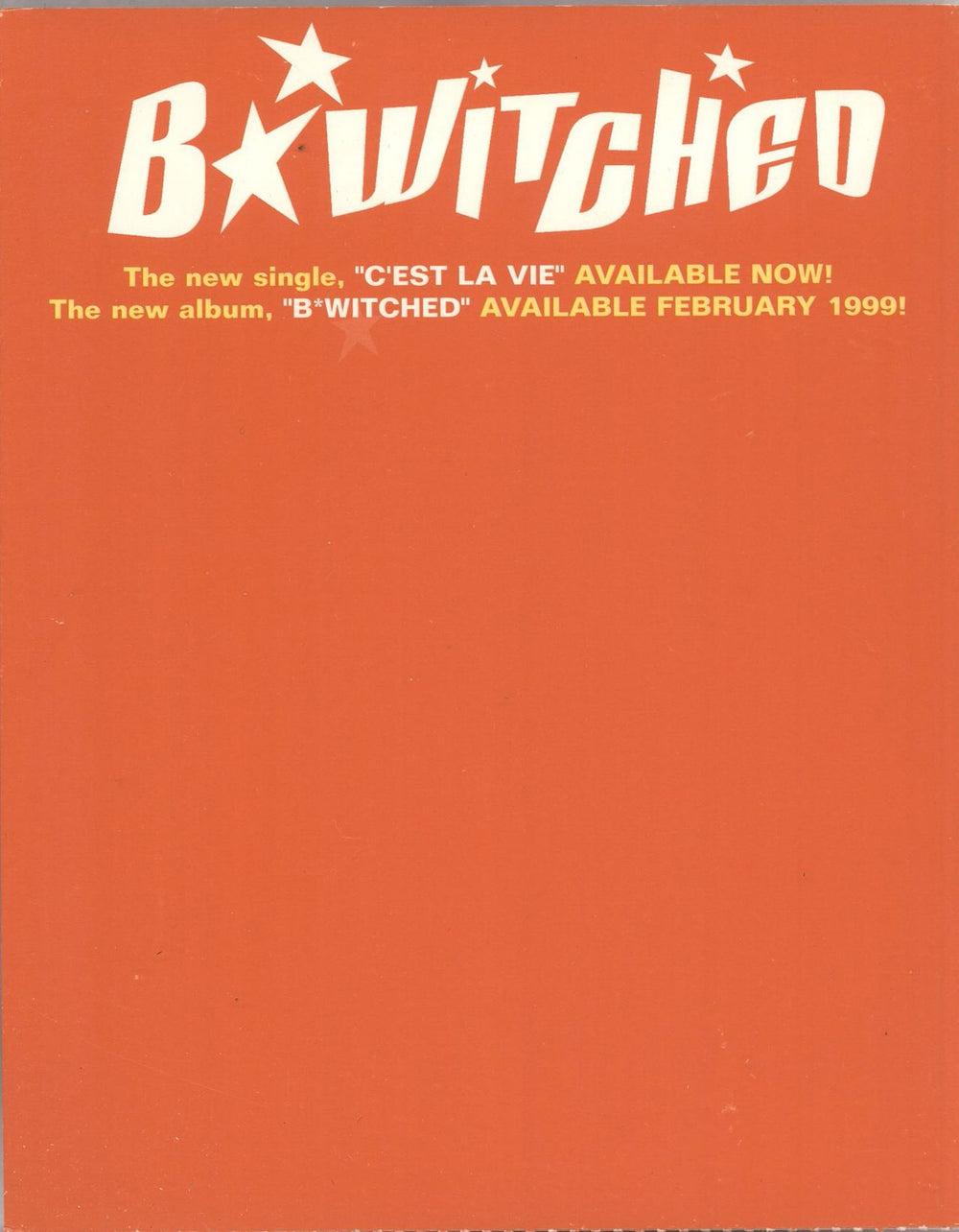 B*Witched B*witched - Header display card + Postcard US Promo display DISPLAY