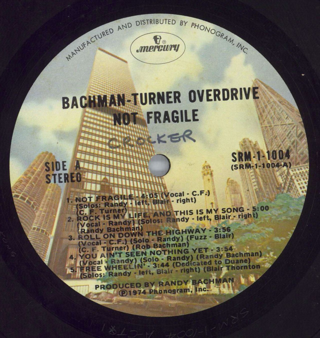 Bachman Turner Overdrive Not Fragile Jamaican Vinyl LP — RareVinyl.com