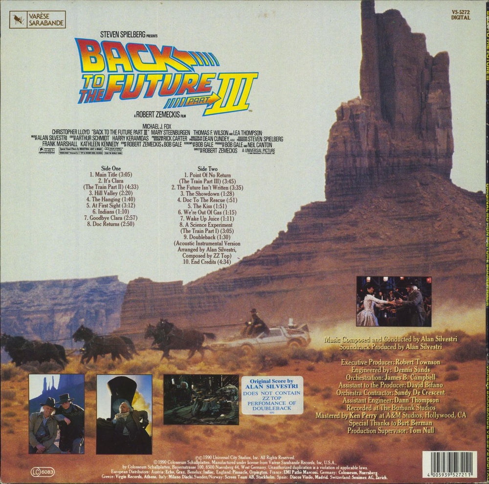 Back To The Future Back To The Future III - EX German vinyl LP album (LP record)