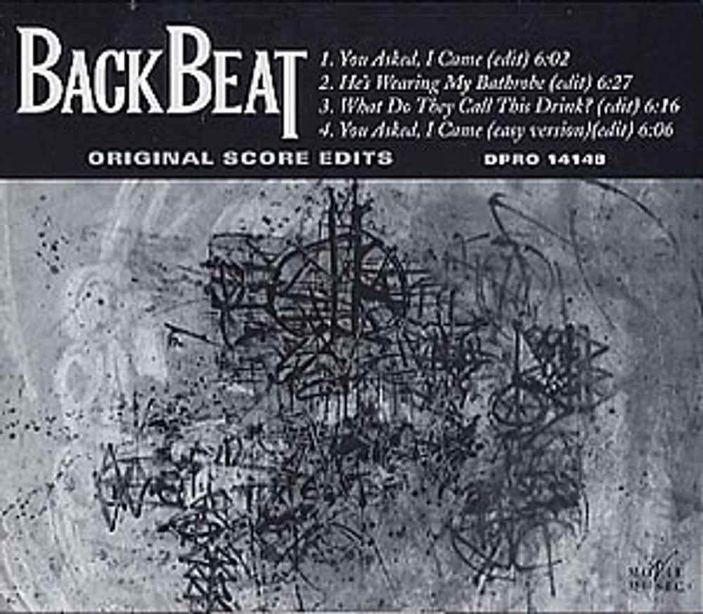 Backbeat Original Score Edits US Promo CD single (CD5 / 5") BBTC5OR30038