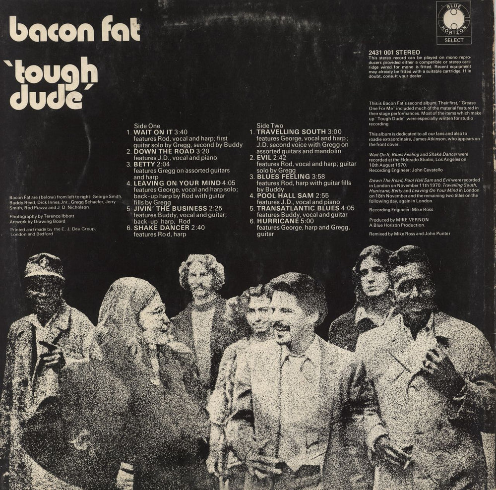 Bacon Fat Tough Dude UK vinyl LP album (LP record)