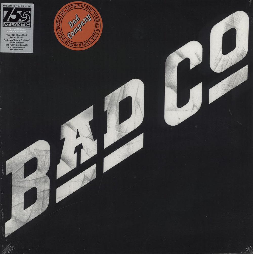 Bad Company Bad Company - Crystal Clear Vinyl - Sealed US vinyl LP album (LP record) RCV18410 / 603497837113